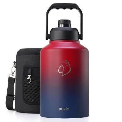 Buzio Rock Series One Gallon Jug with Spout Lid and Sleeve 3.8L - Ruby Red Navy